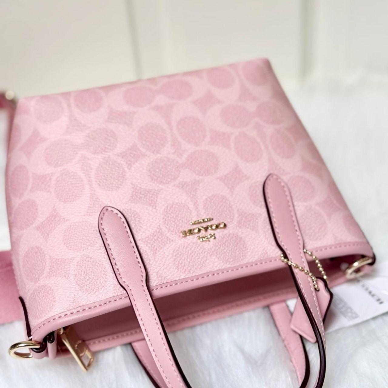 Nwt Coach City Mini Tote Bag In Signature Canvas powder pink