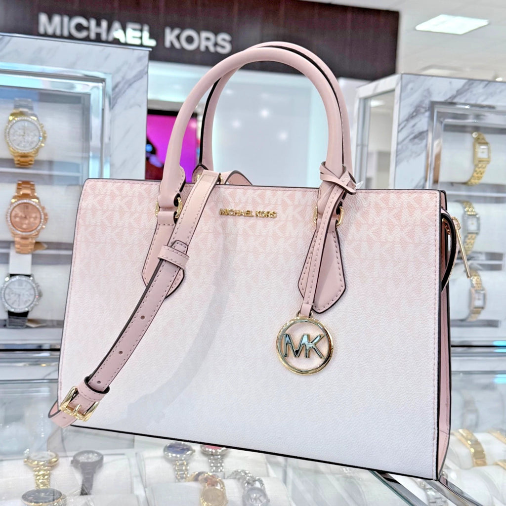 Sheila Medium Satchel Crossbody — Powder Blush