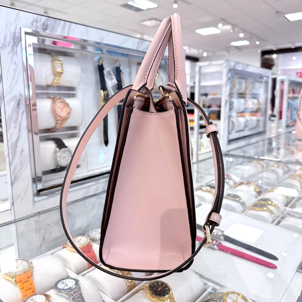 Sheila Medium Satchel Crossbody — Powder Blush