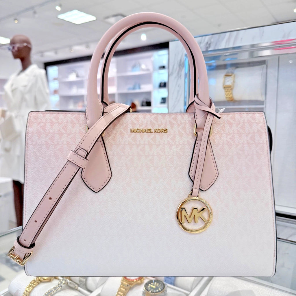 Sheila Medium Satchel Crossbody — Powder Blush