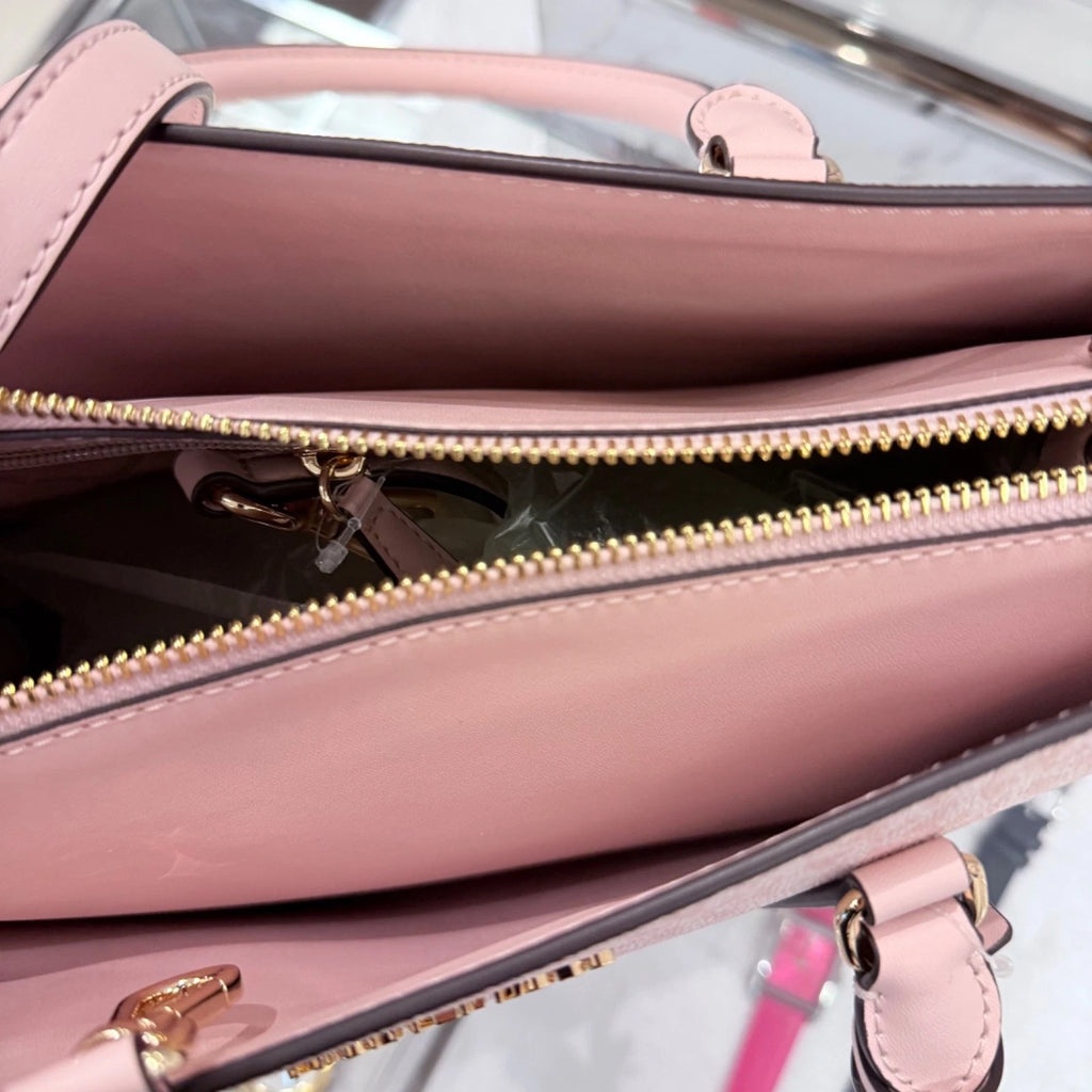 Sheila Medium Satchel Crossbody — Powder Blush
