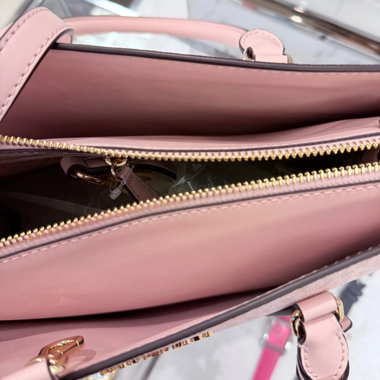 Sheila Medium Satchel Crossbody — Powder Blush
