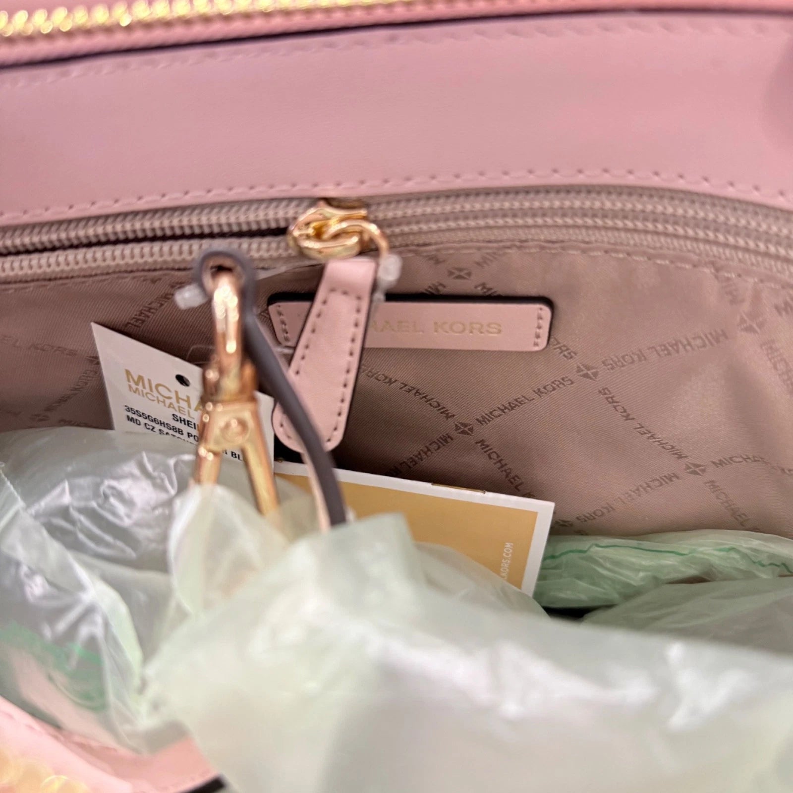 Sheila Medium Satchel Crossbody — Powder Blush