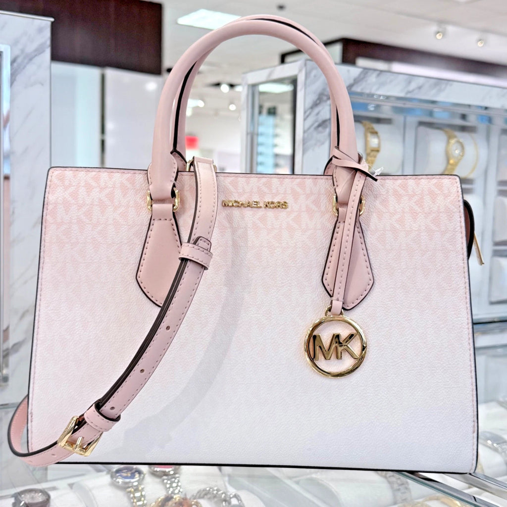 Sheila Medium Satchel Crossbody — Powder Blush