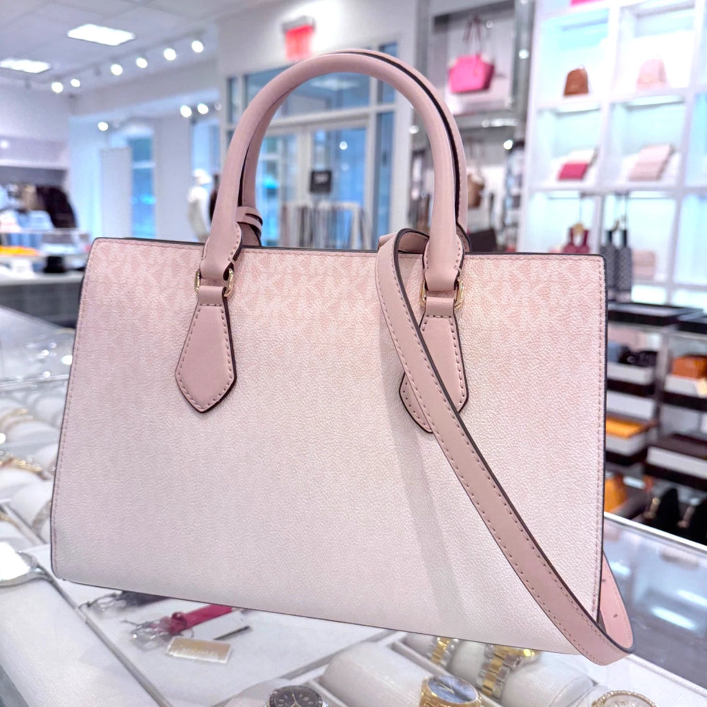 Sheila Medium Satchel Crossbody — Powder Blush