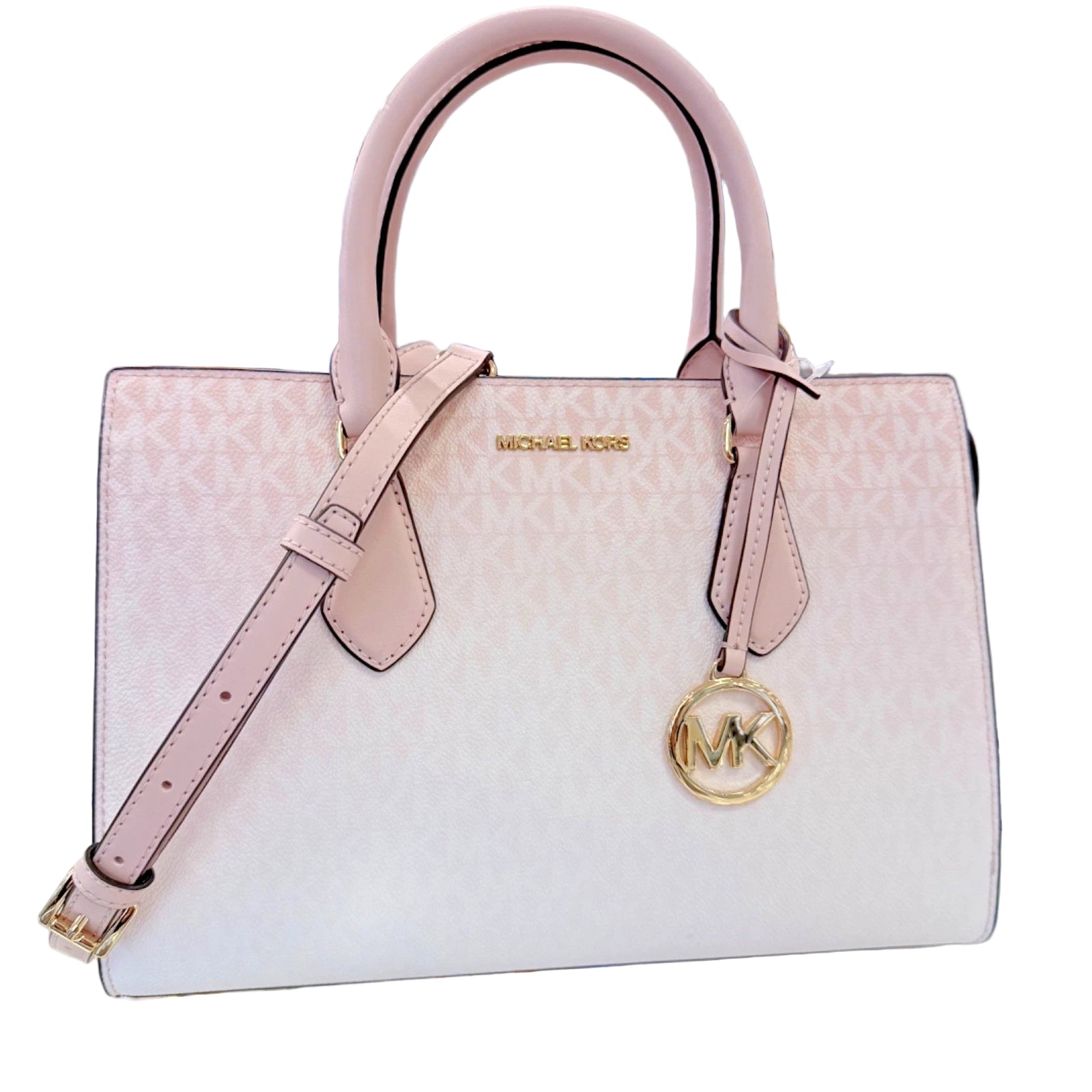 Sheila Medium Satchel Crossbody — Powder Blush