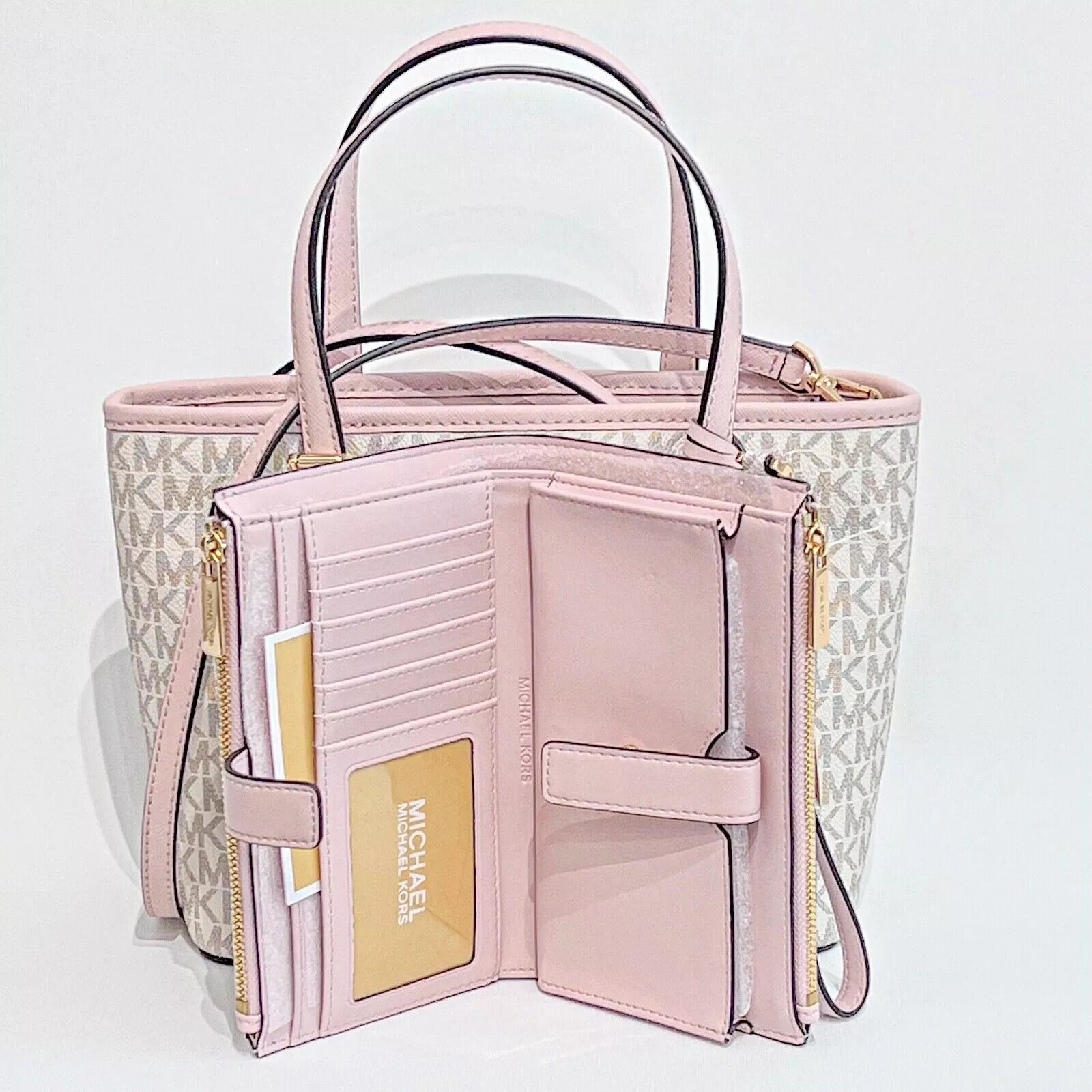 Jet Set Carryall XS Tote + Wristlet Set — Powder Blush