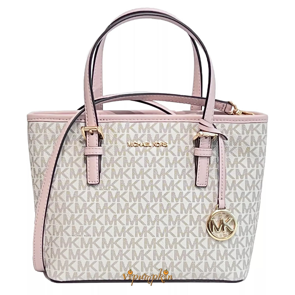 Jet Set Carryall XS Tote + Wristlet Set — Powder Blush