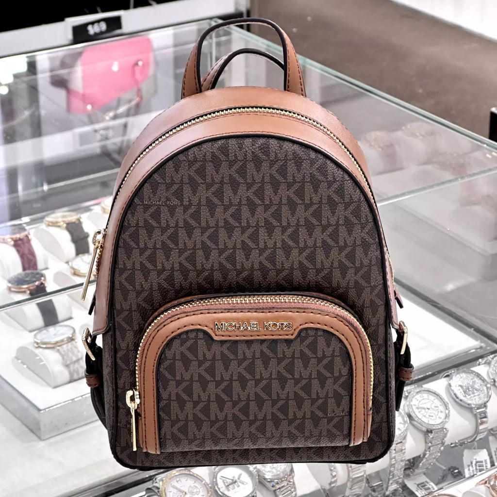Jaycee XS Convertible Zip Backpack — Brown