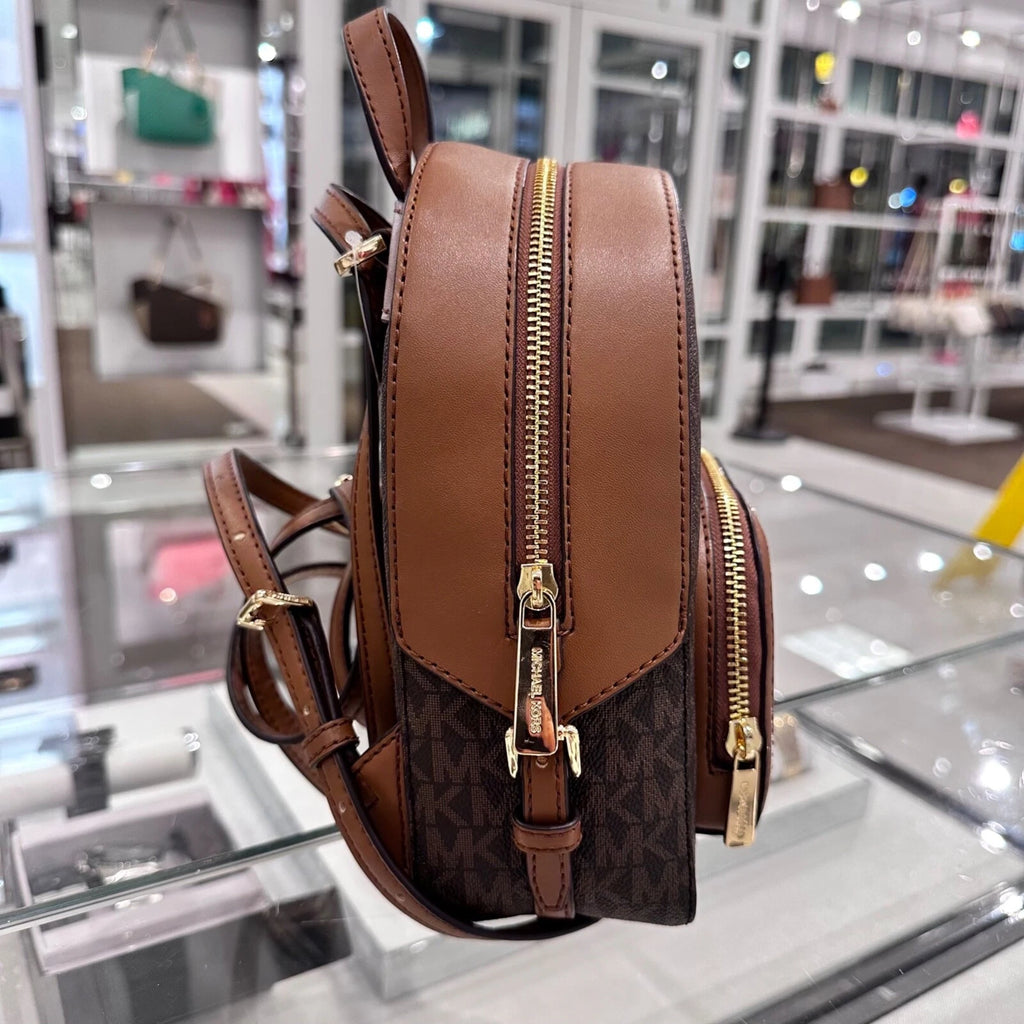 Jaycee XS Convertible Zip Backpack — Brown
