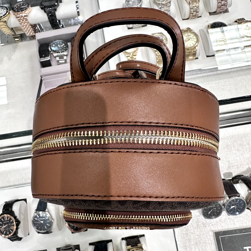 Jaycee XS Convertible Zip Backpack — Brown