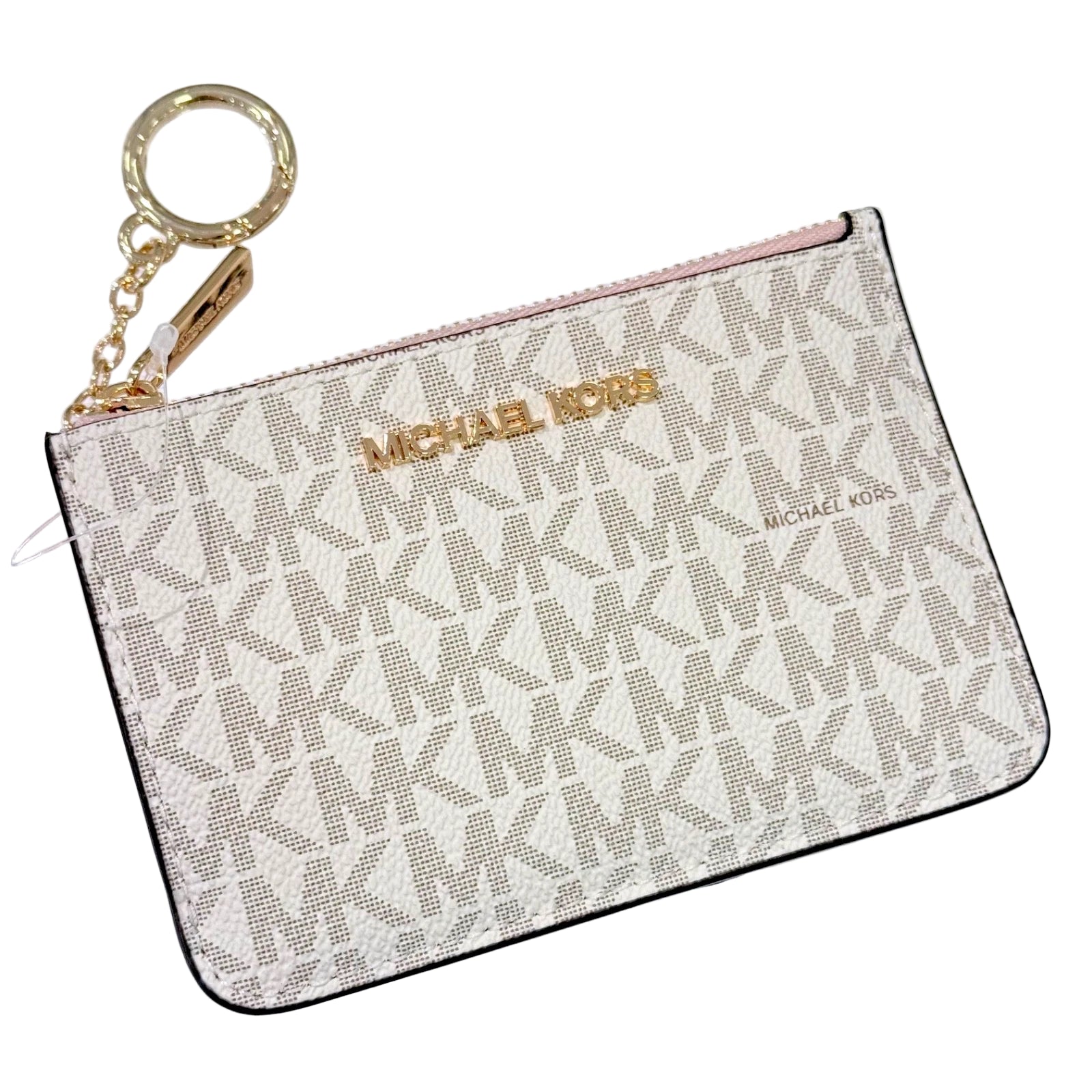 Jet Set Travel Small Top Zip Coin Pouch — Powder Blush
