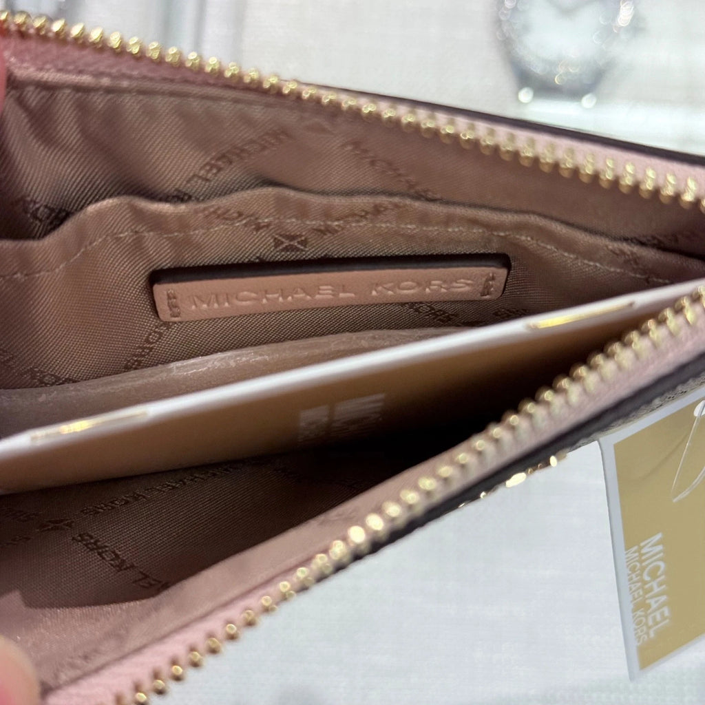 Jet Set Travel Small Top Zip Coin Pouch — Powder Blush