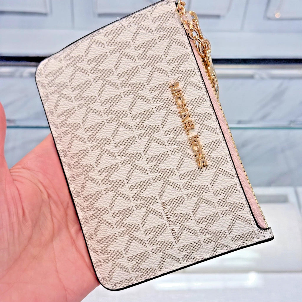 Jet Set Travel Small Top Zip Coin Pouch — Powder Blush