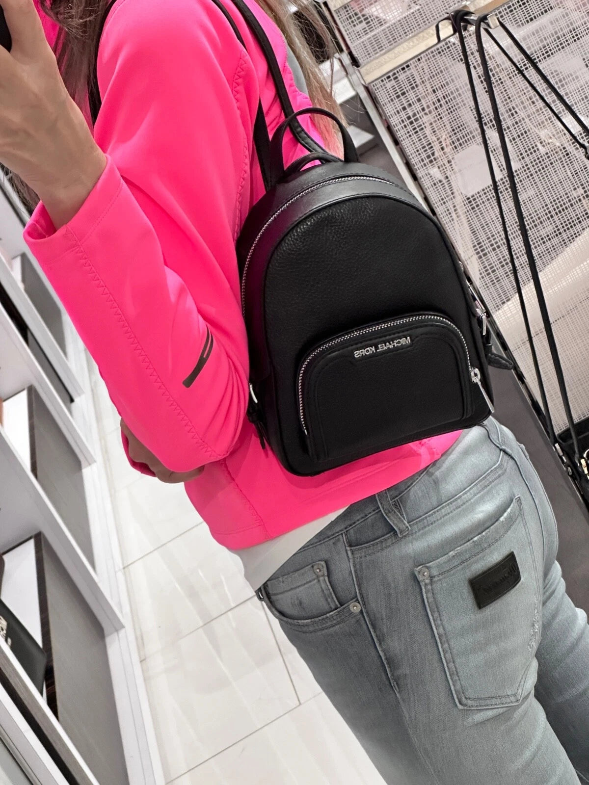 Jaycee XS Convertible Zip Backpack — Black