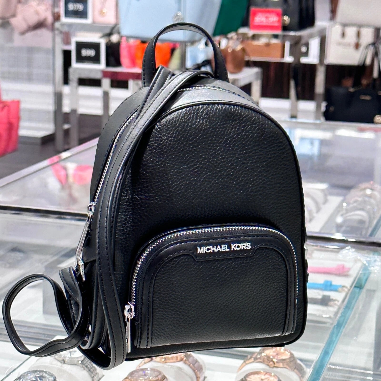 Jaycee XS Convertible Zip Backpack — Black