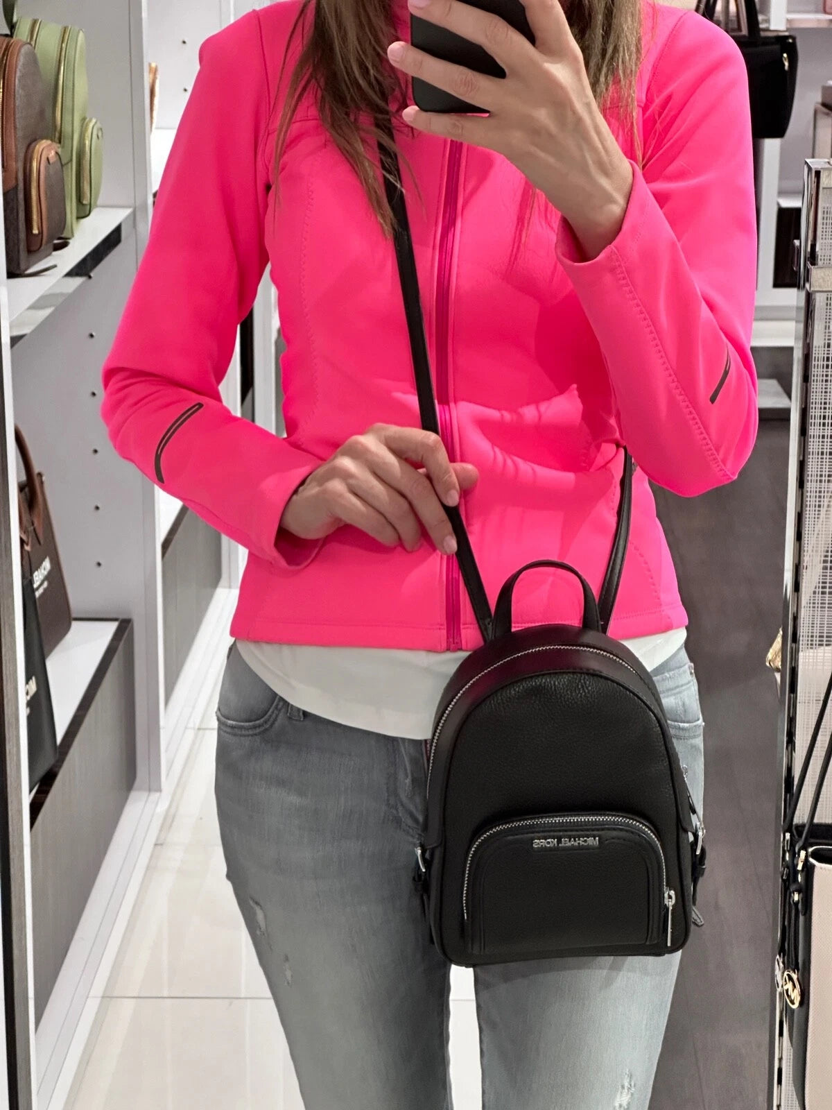 Jaycee XS Convertible Zip Backpack — Black