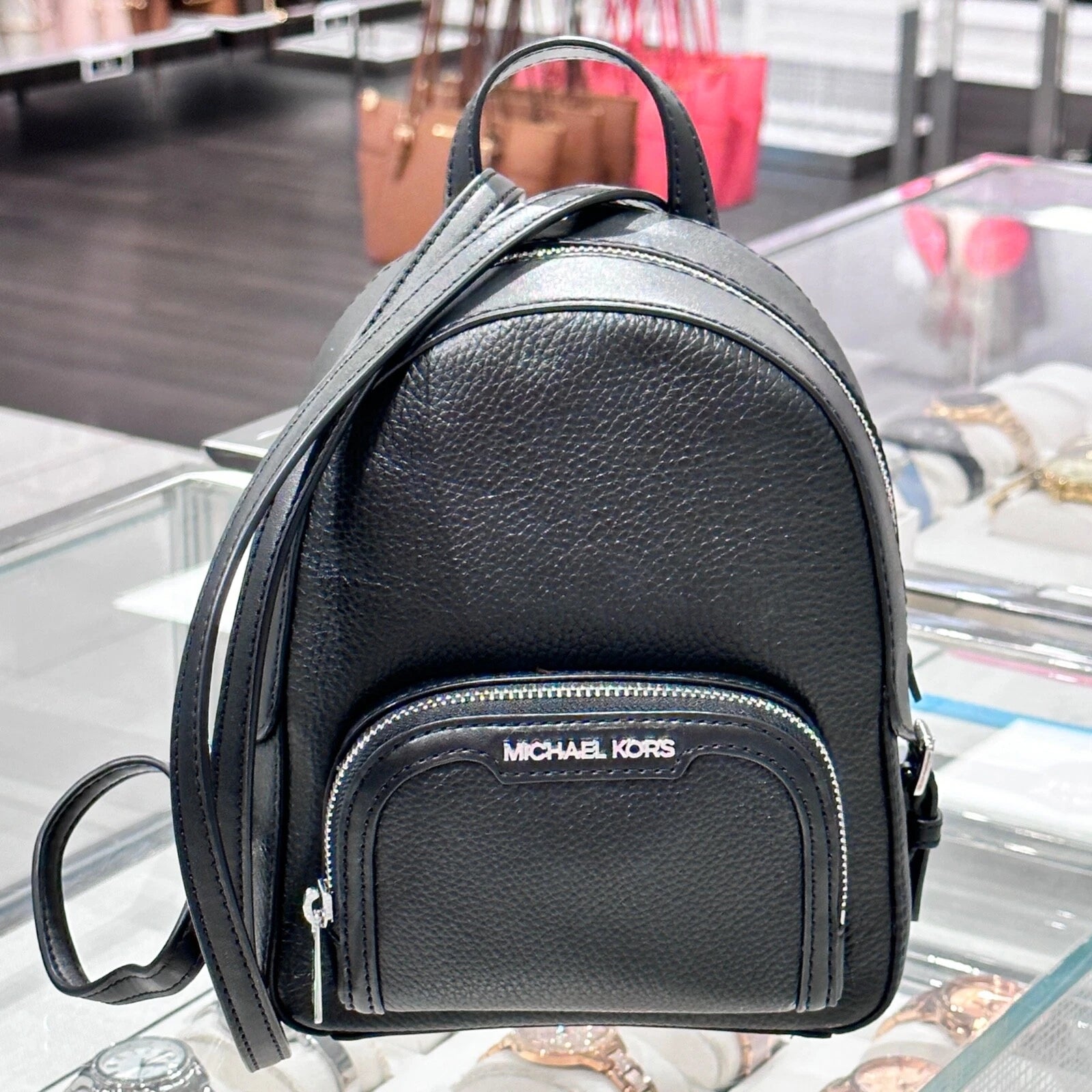 Jaycee XS Convertible Zip Backpack — Black