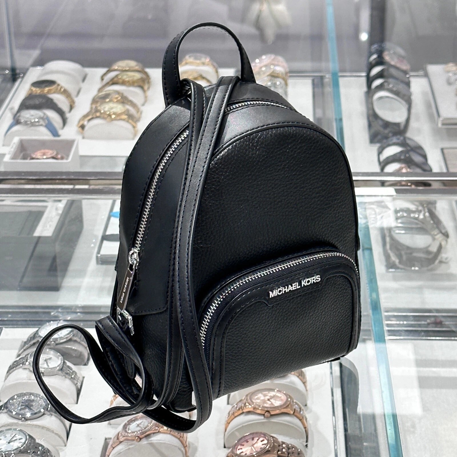 Jaycee XS Convertible Zip Backpack — Black