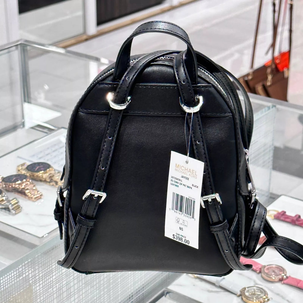 Jaycee XS Convertible Zip Backpack — Black