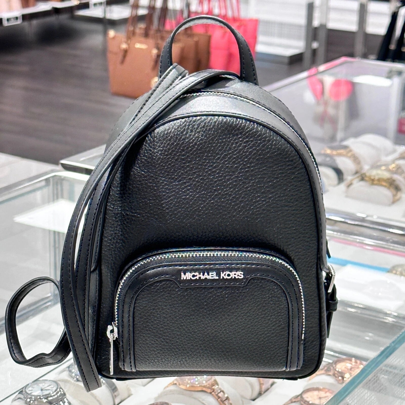 Jaycee XS Convertible Zip Backpack — Black