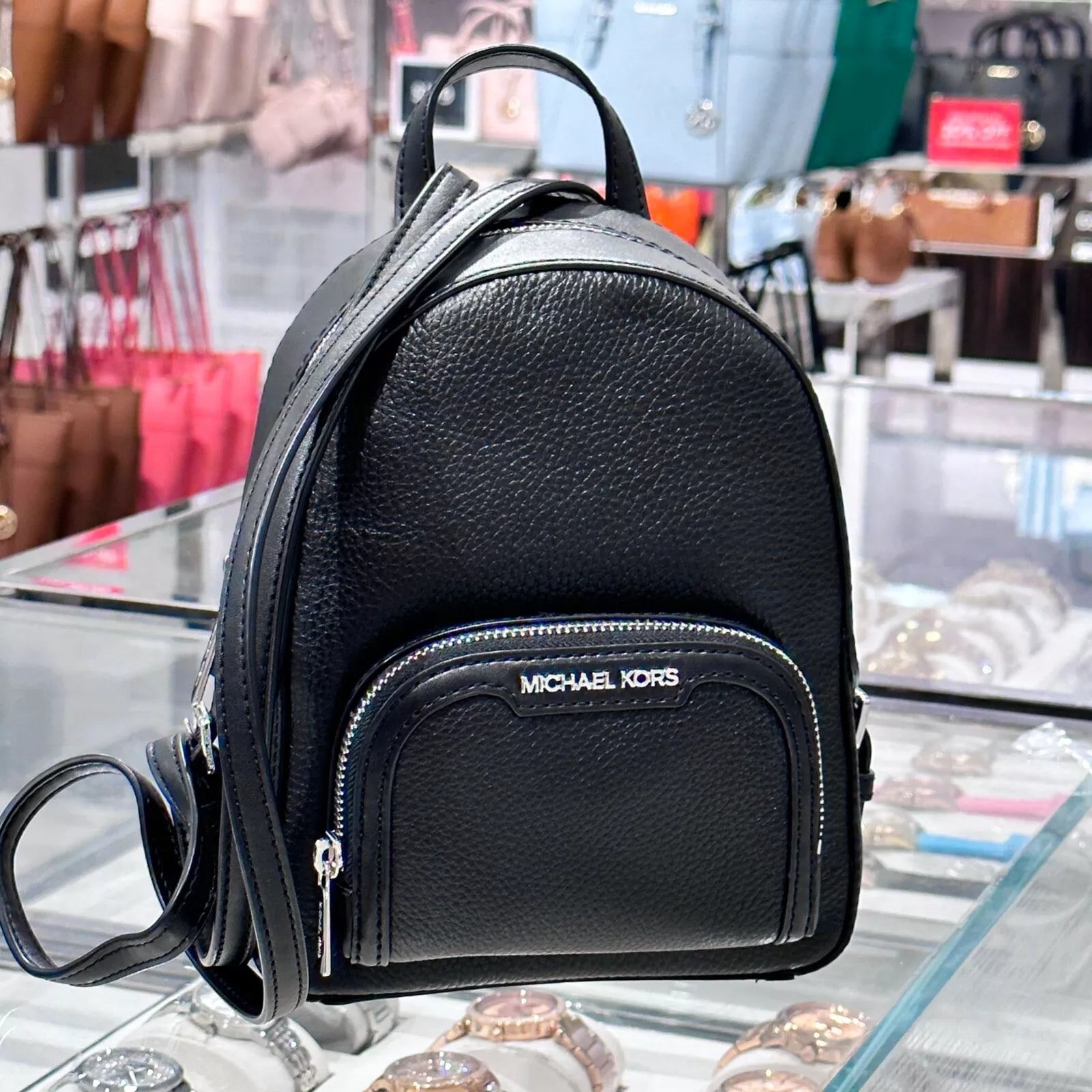 Jaycee XS Convertible Zip Backpack — Black