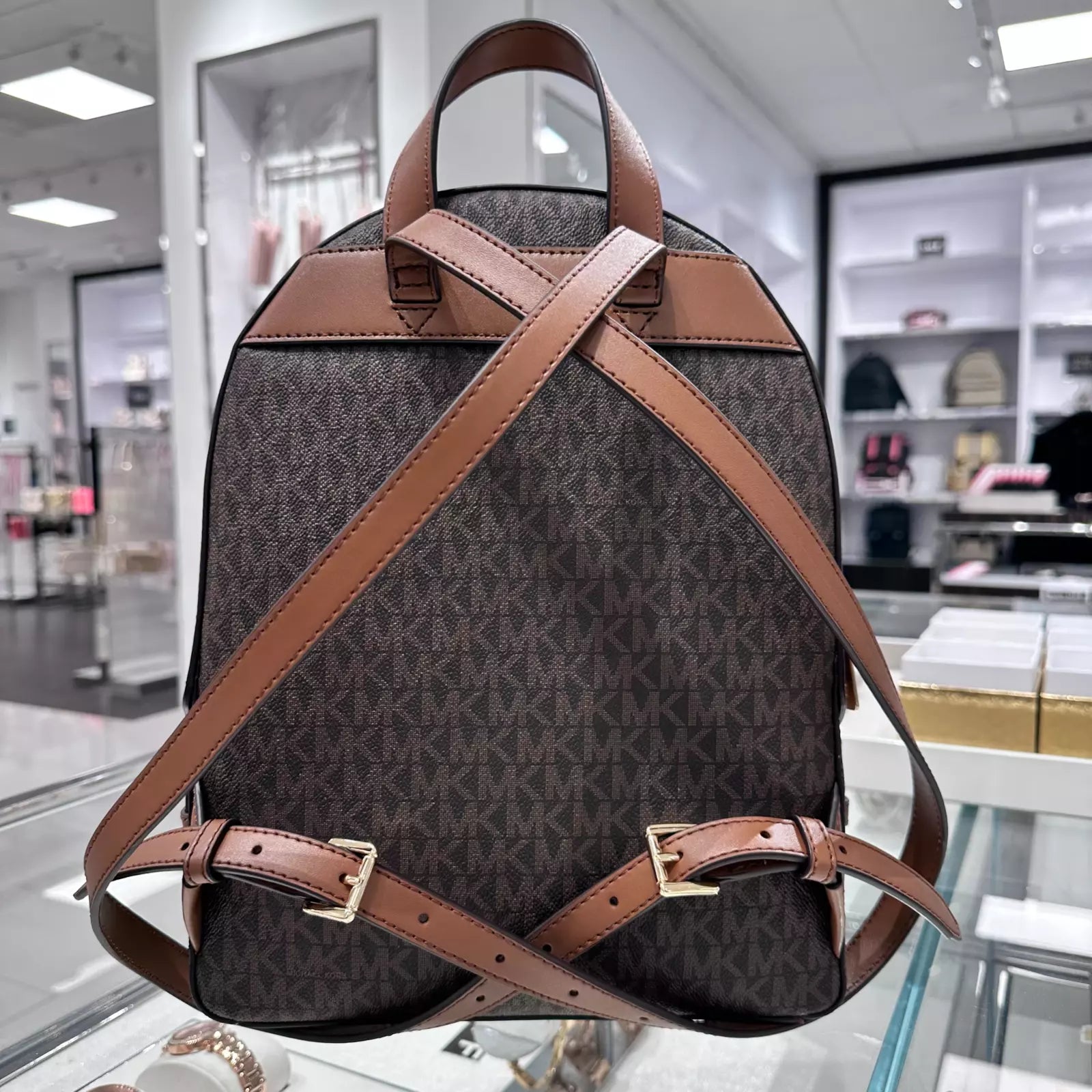 Jaycee Medium Logo Backpack — Luggage Brown