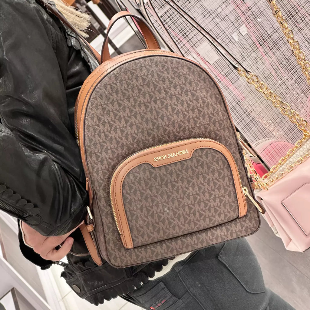 Jaycee Medium Logo Backpack — Luggage Brown