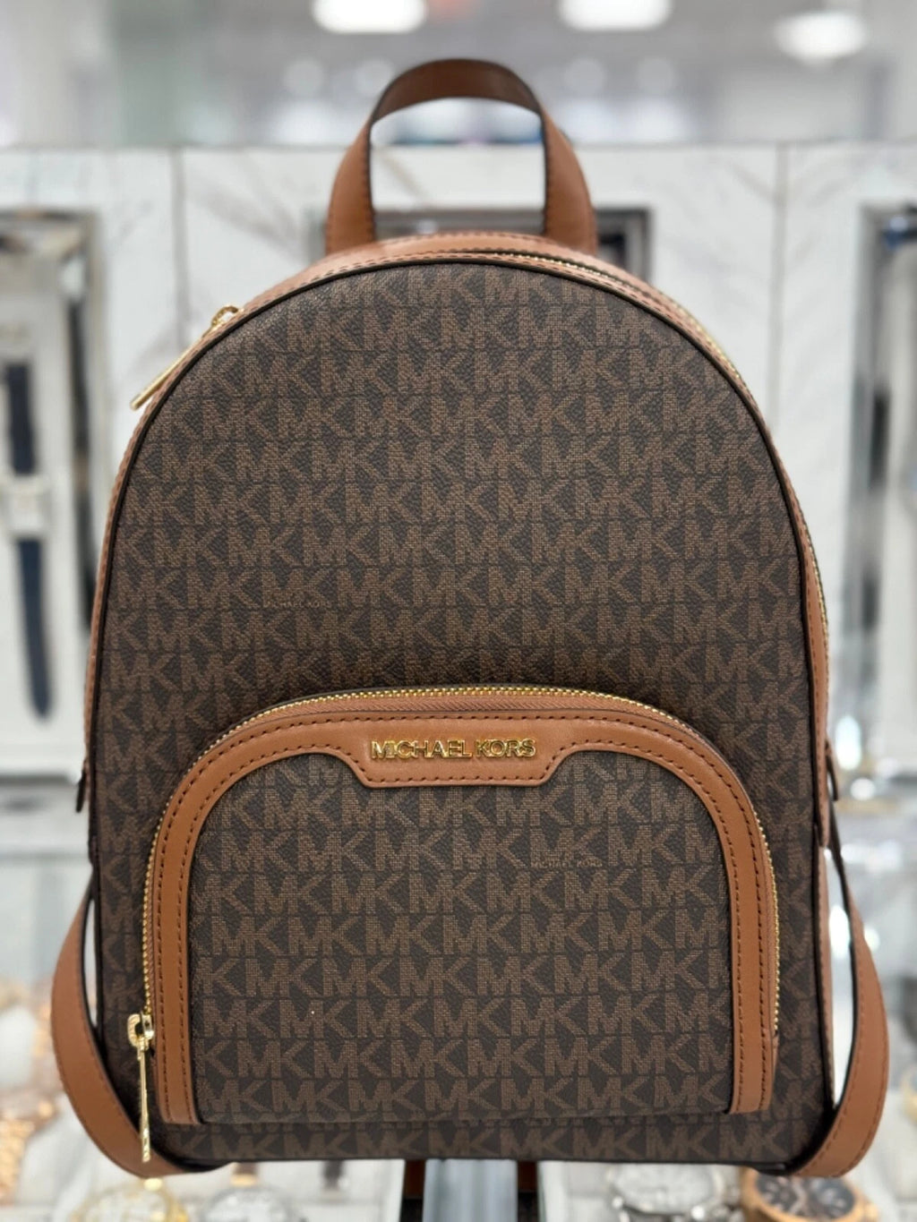 Jaycee Medium Logo Backpack — Luggage Brown