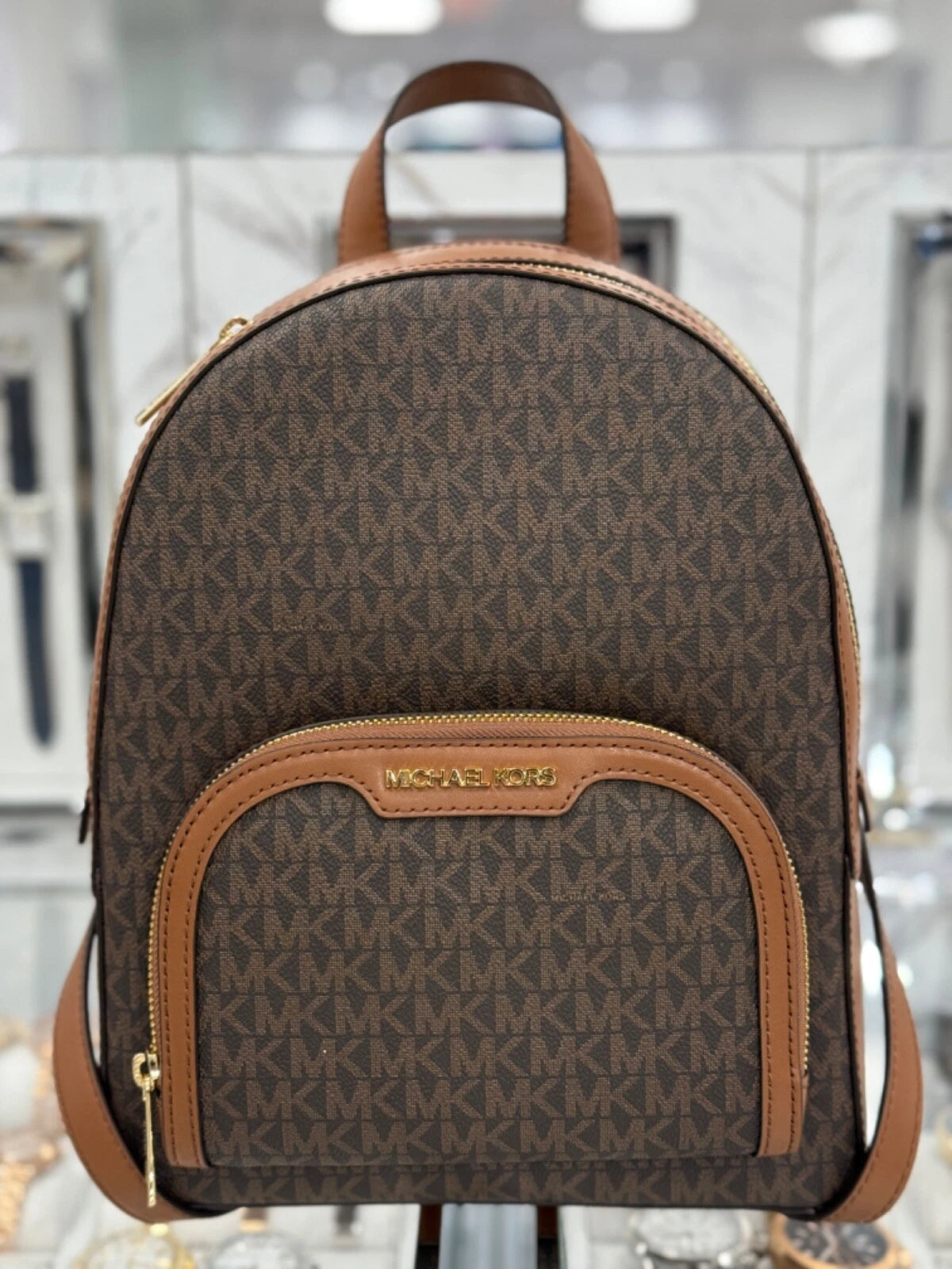 Jaycee Medium Logo Backpack — Luggage Brown
