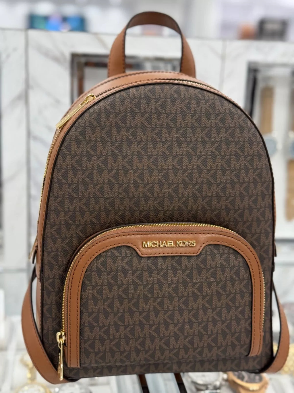 Jaycee Medium Logo Backpack — Luggage Brown