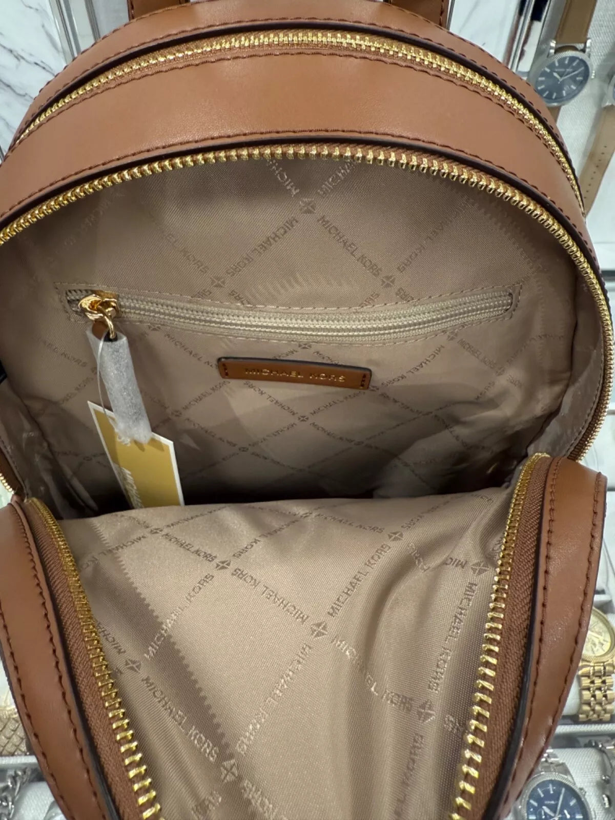 Jaycee Medium Logo Backpack — Luggage Brown