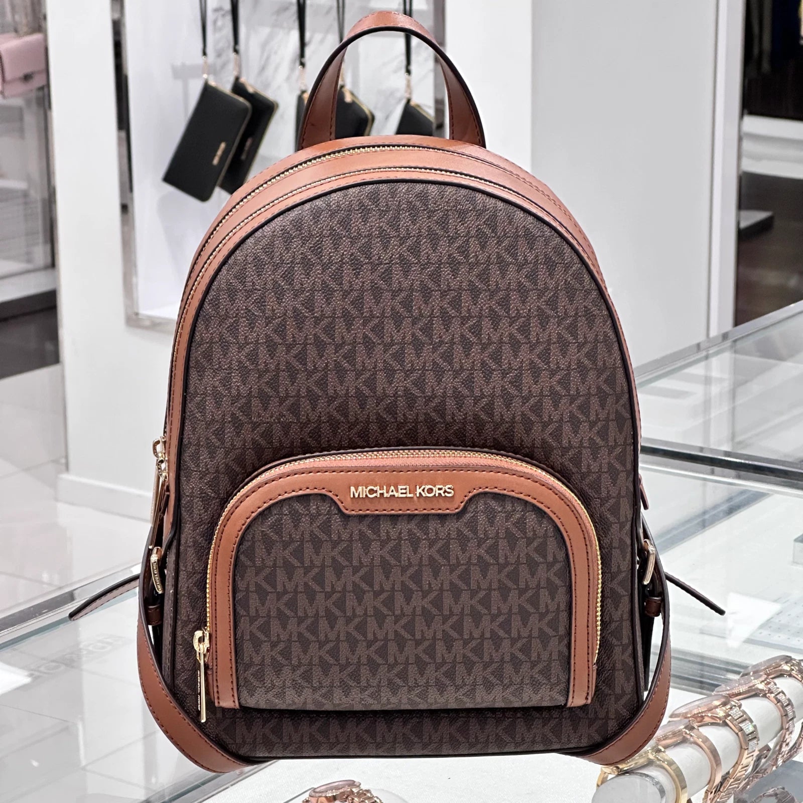Jaycee Medium Logo Backpack — Luggage Brown