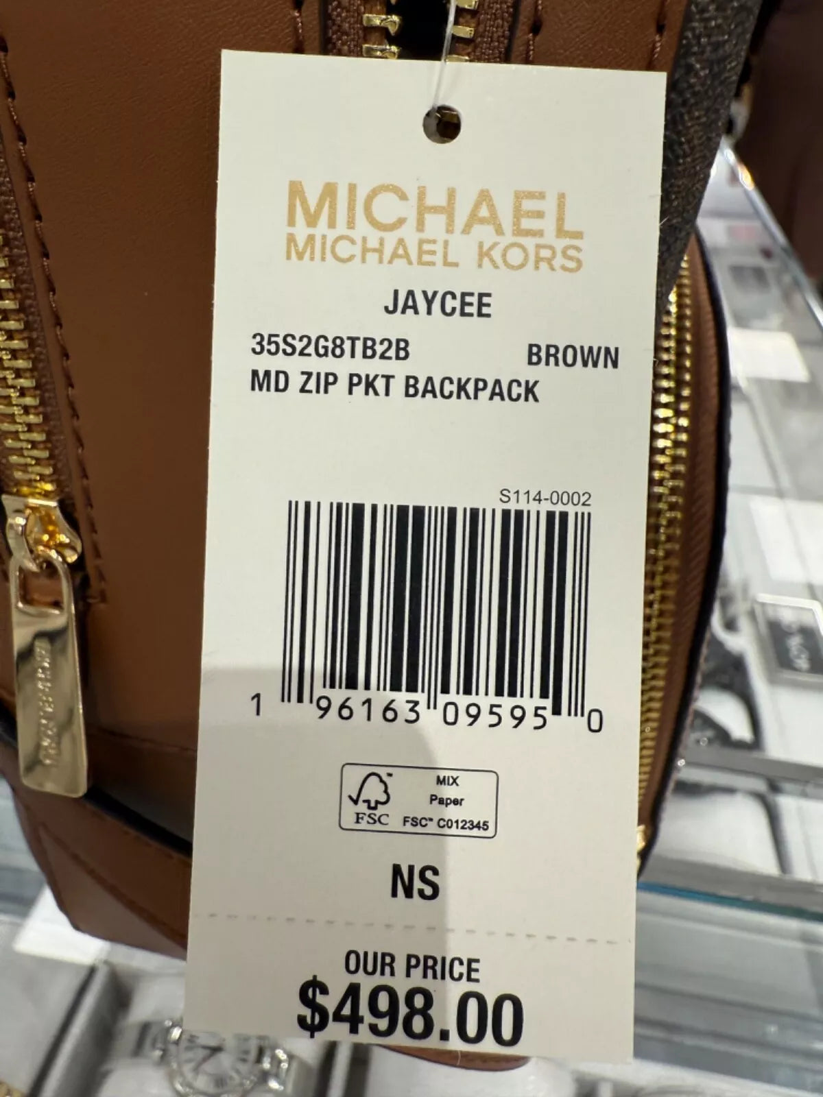 Jaycee Medium Logo Backpack — Luggage Brown