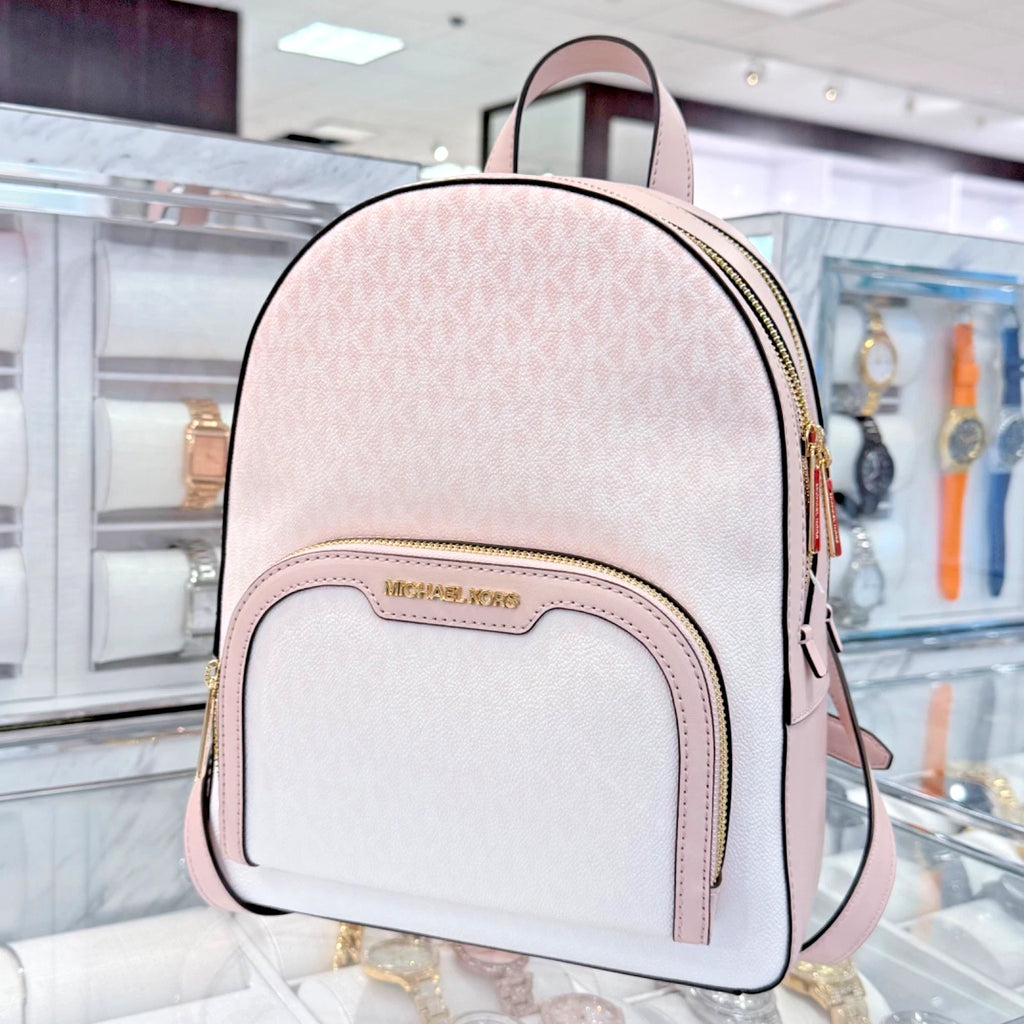 Jaycee Medium Zip Backpack — Powder Blush