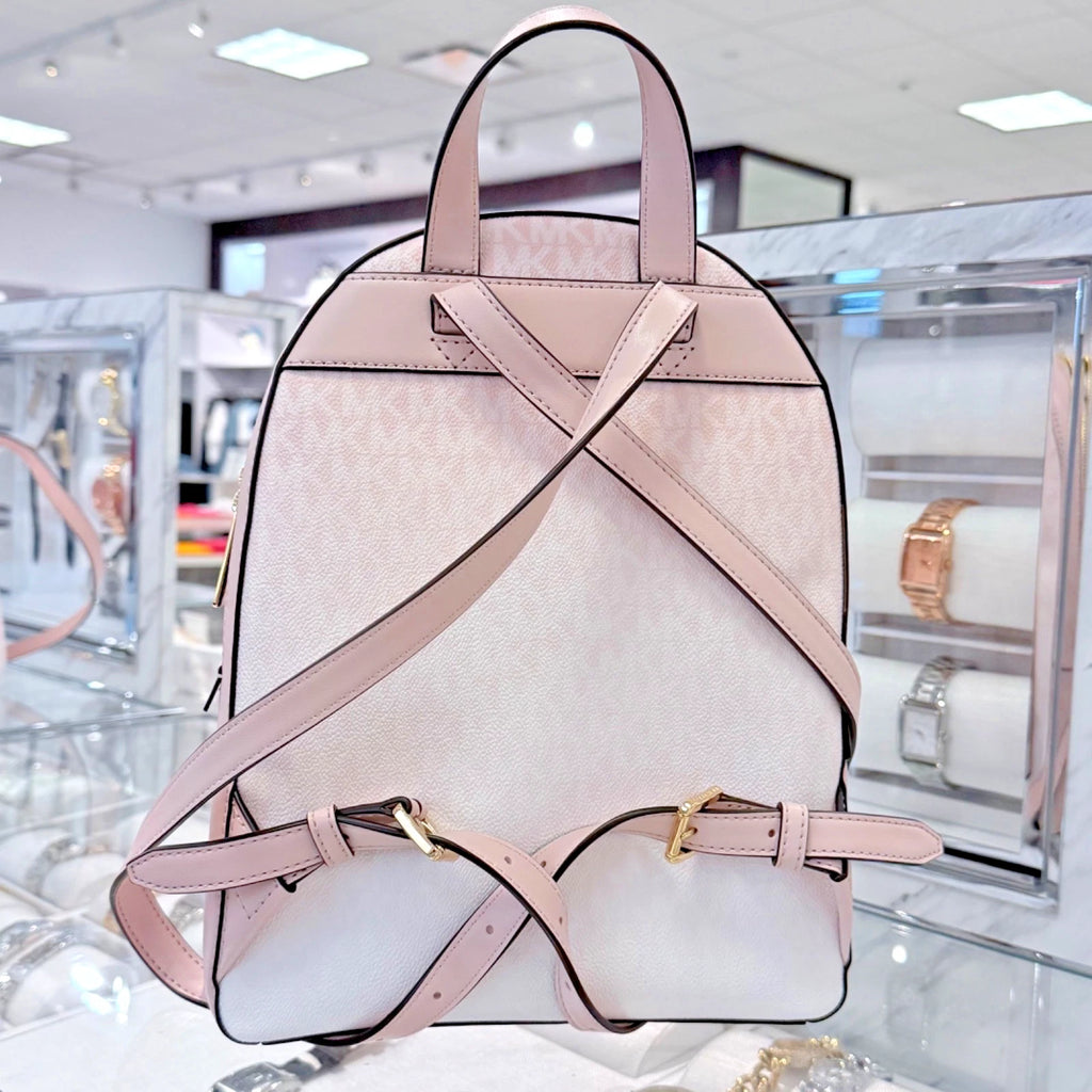 Jaycee Medium Zip Backpack — Powder Blush