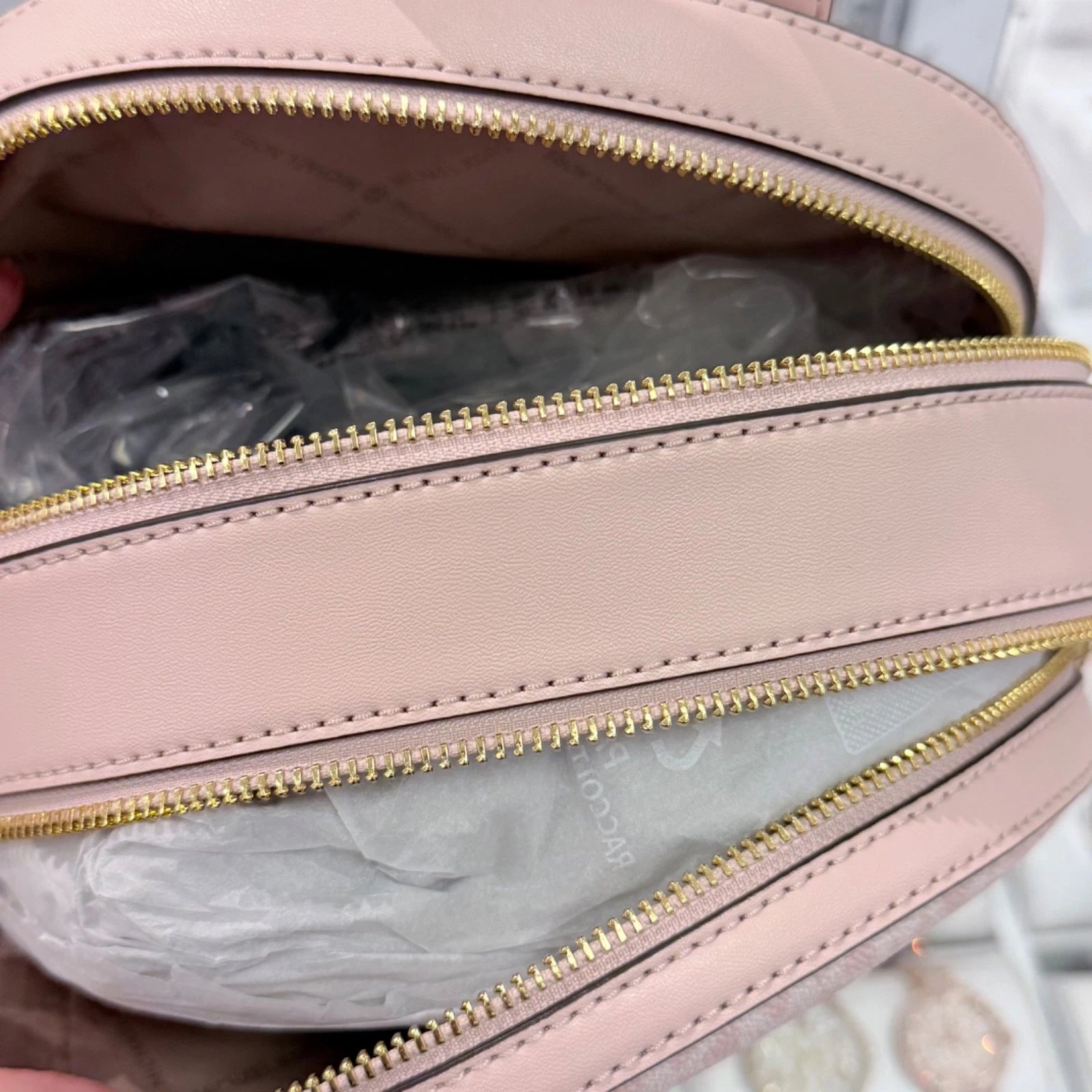 Jaycee Medium Zip Backpack — Powder Blush