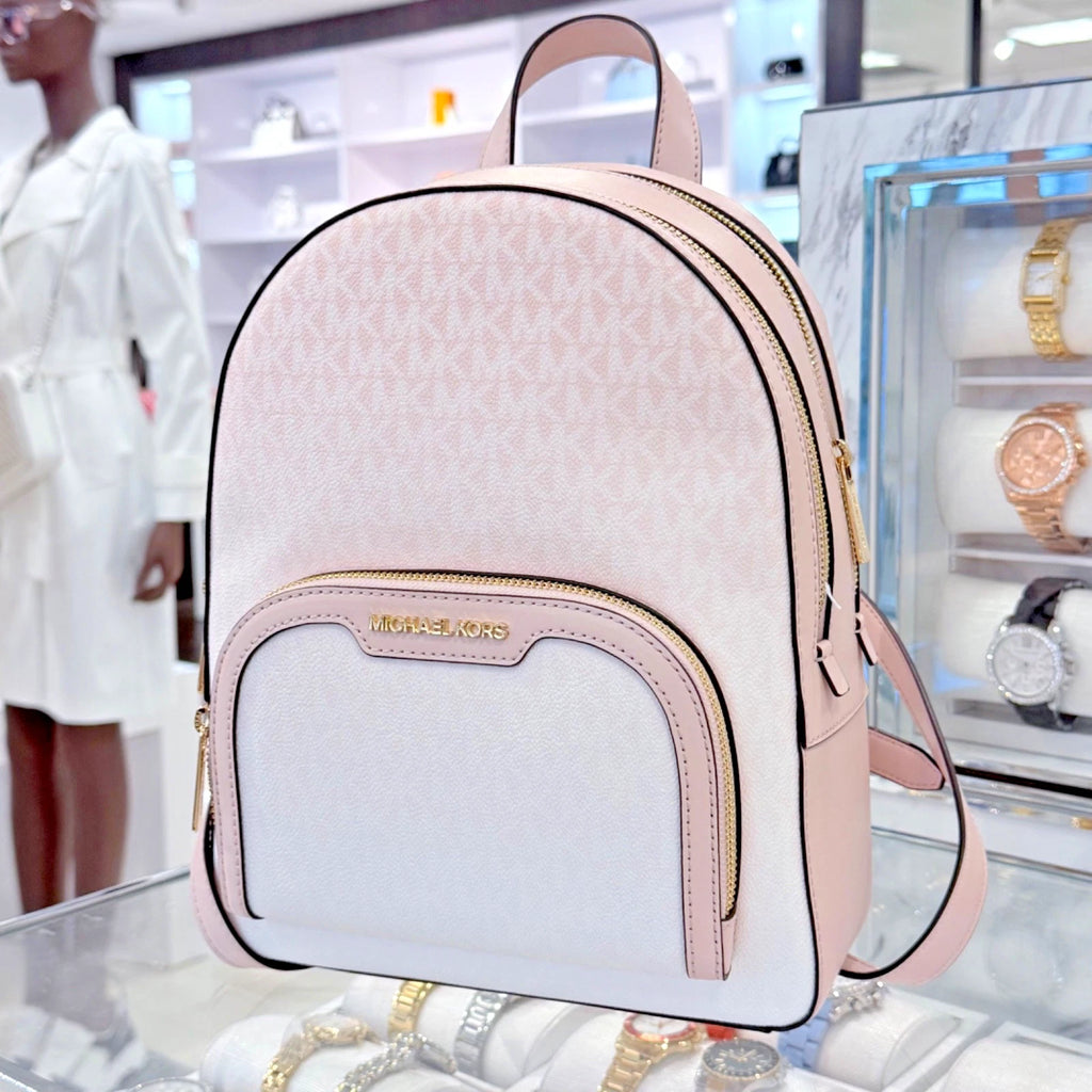 Jaycee Medium Zip Backpack — Powder Blush