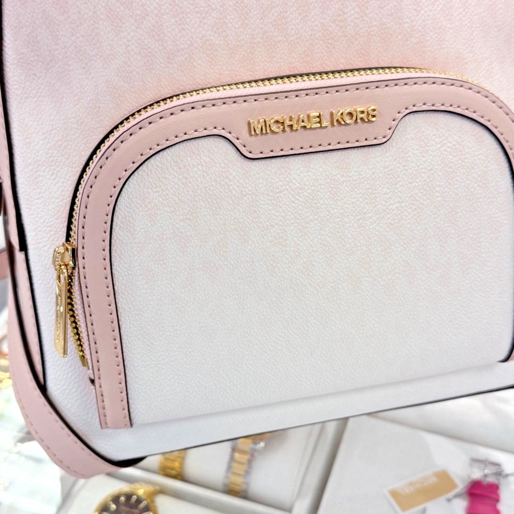Jaycee Medium Zip Backpack — Powder Blush