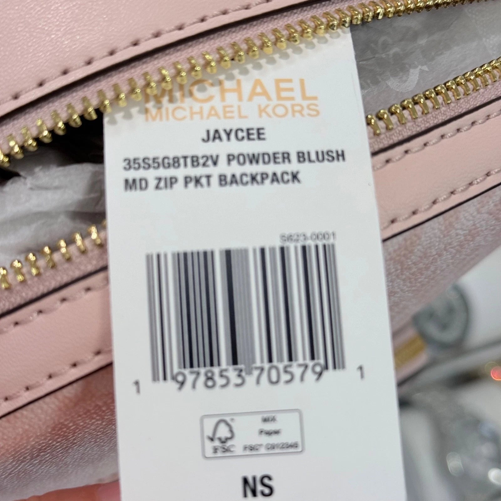 Jaycee Medium Zip Backpack — Powder Blush
