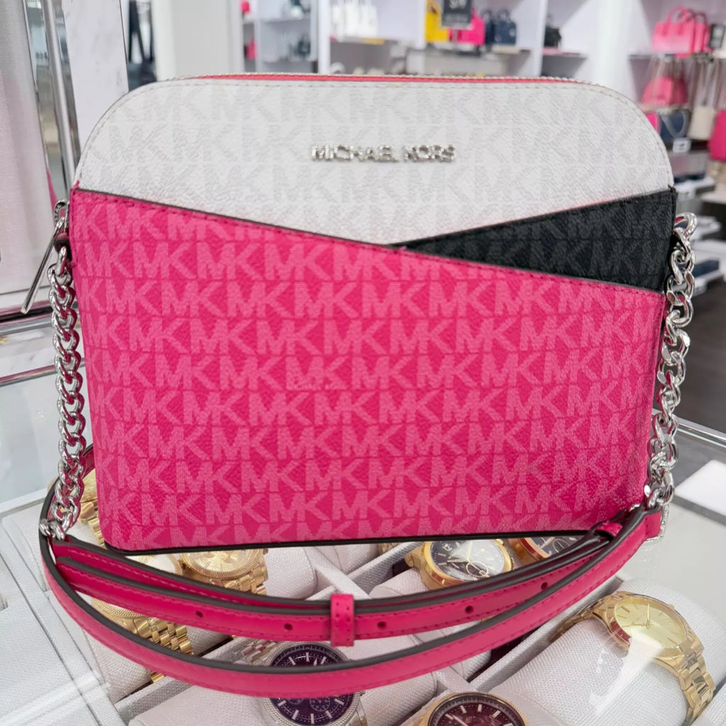 Jet Set Travel Medium Dome Crossbody — Dragonfruit