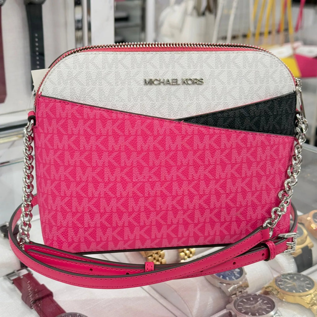 Jet Set Travel Medium Dome Crossbody — Dragonfruit