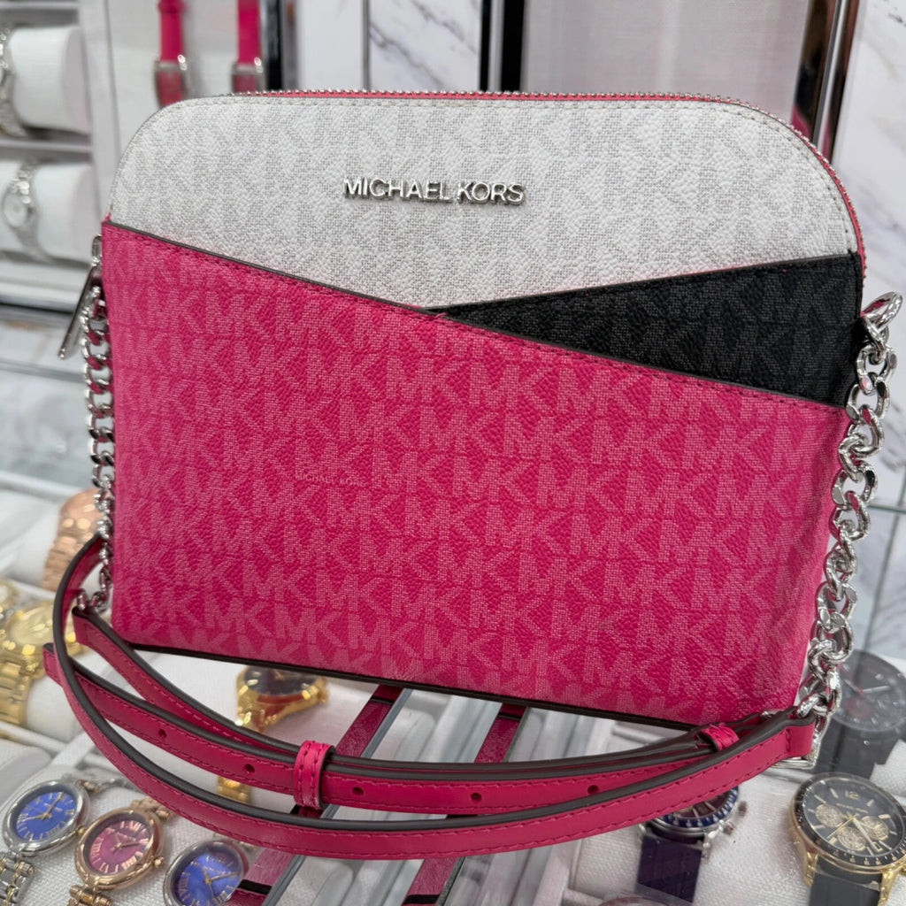 Jet Set Travel Medium Dome Crossbody — Dragonfruit