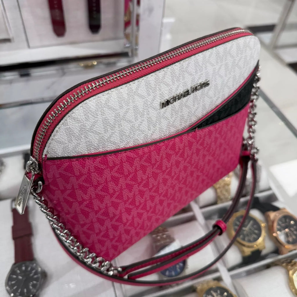 Jet Set Travel Medium Dome Crossbody — Dragonfruit