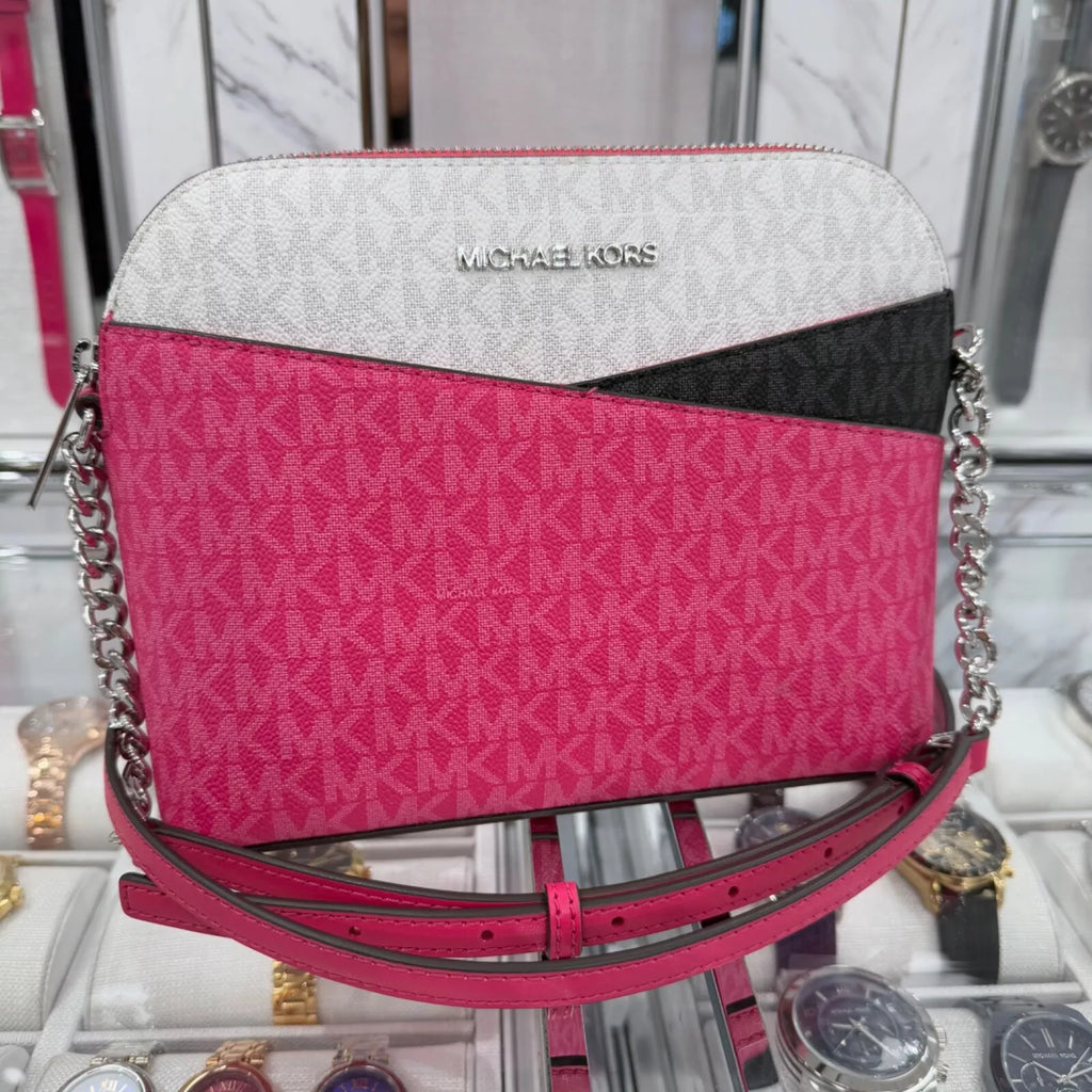 Jet Set Travel Medium Dome Crossbody — Dragonfruit