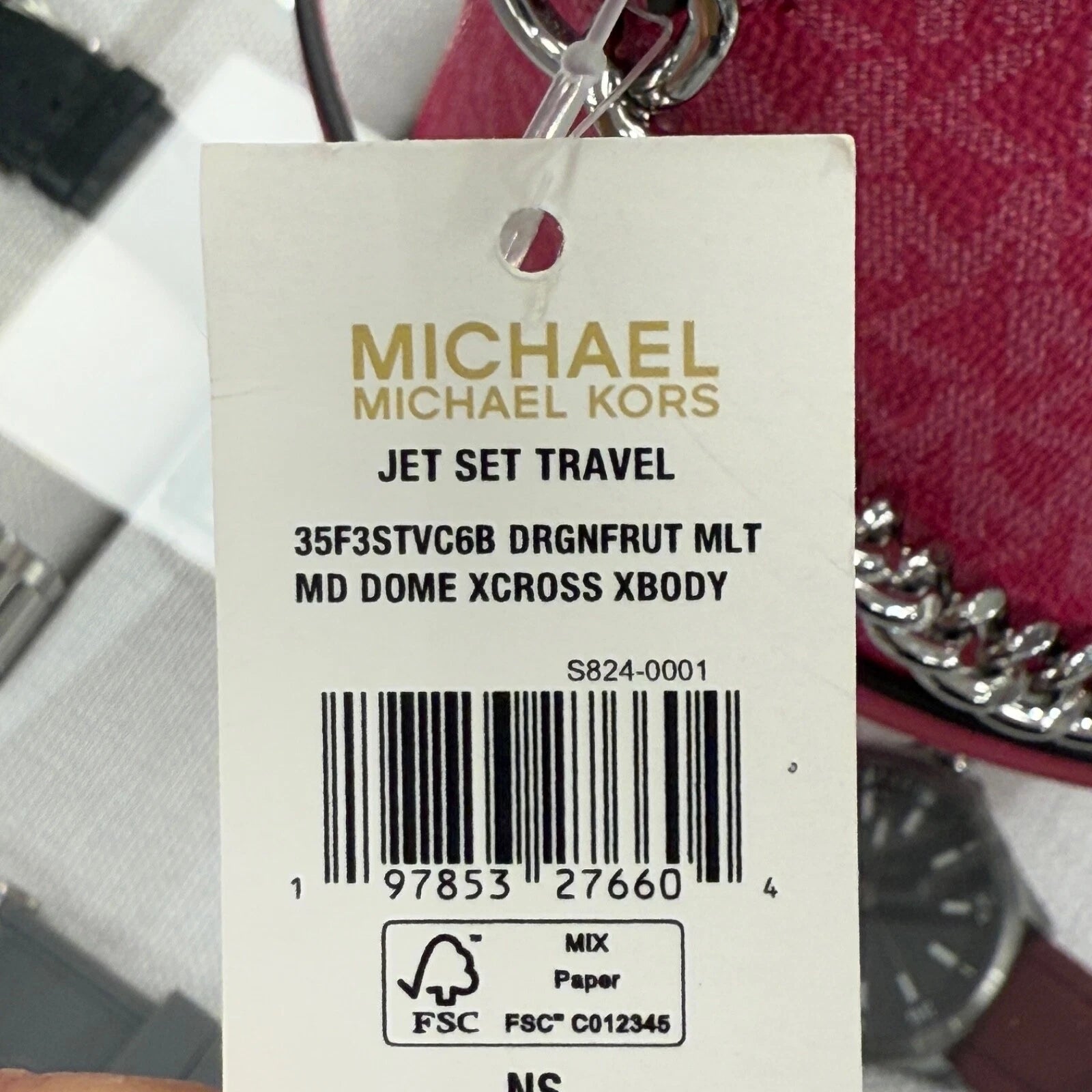Jet Set Travel Medium Dome Crossbody — Dragonfruit