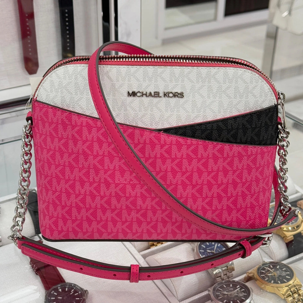 Jet Set Travel Medium Dome Crossbody — Dragonfruit