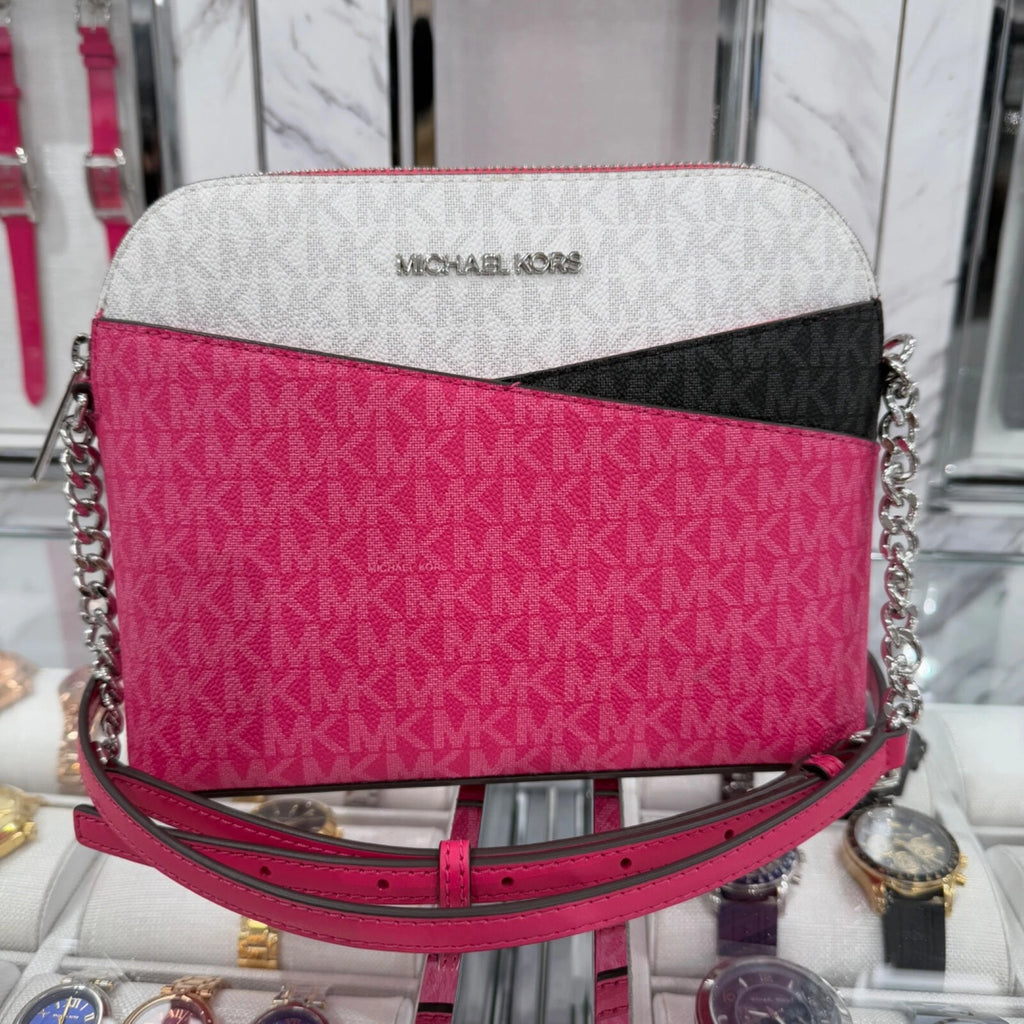 Jet Set Travel Medium Dome Crossbody — Dragonfruit