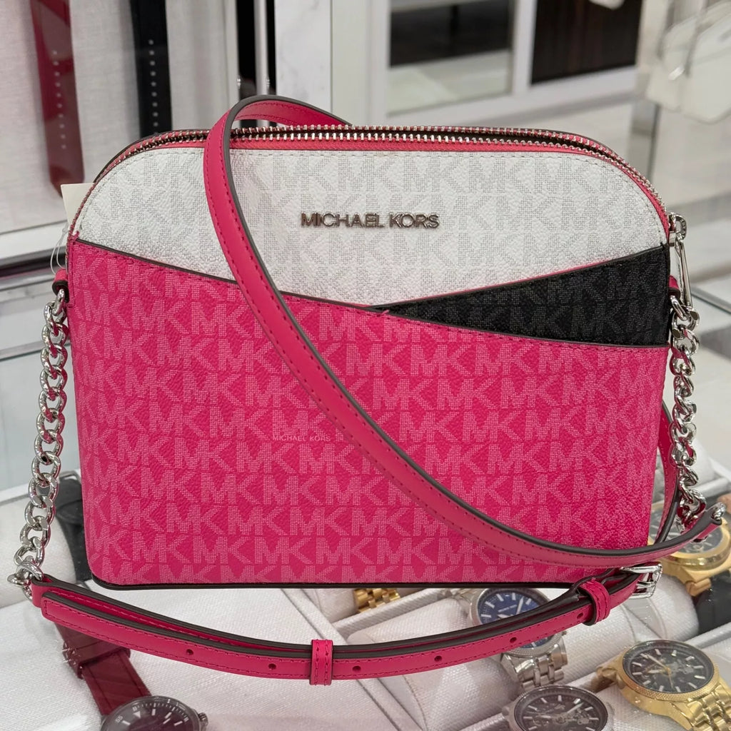 Jet Set Travel Medium Dome Crossbody — Dragonfruit