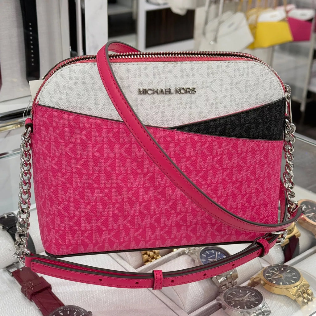 Jet Set Travel Medium Dome Crossbody — Dragonfruit